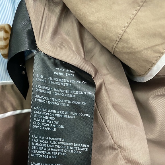 Ellen Tracy Lined and Belted Beige Over Coat/Trench - Picture 4 of 12